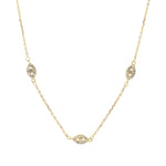 Pave 3 Small Eyes Necklace