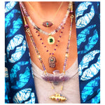 Athena Purple Fluorite Green Pendant Necklace