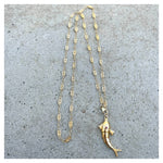 Vintage Style Filigree Chain Articulated Fish Necklace