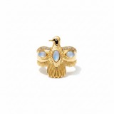 Gems Eagle Adjustable Ring