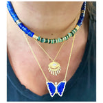 Claudia Lapis & Emerald Beaded Necklace