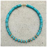 Jess Turquoise Carnelian Beaded Necklace