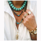 Turquoise/Howlite Mrs Atias Necklace