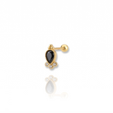 Bindi Style with Bezel Trinity Stud Piercing Earring