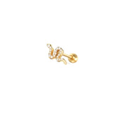Pave Snake Piercing Earring