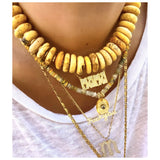 Yellow & White Candy Cane Necklace