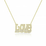 Collar de amor pavimentado retro funky