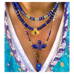 Lapis Hamsa Delhi Beaded Necklace