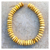 Yellow & White Candy Cane Necklace