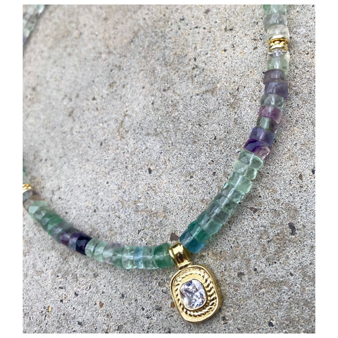 Athena Purple Fluorite Necklace