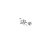 Pave Snake Piercing Earring