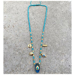 Grigris Turquoise & Labradorite Beaded Necklace