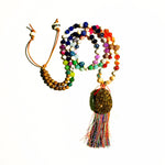 New "Over The Rainbow" Gold Drusy Beaded Necklace