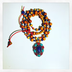 Turquoise Coral Lapis Sandalwood Silver Custom Beaded Necklace