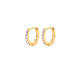 Small 9mm Pave Eternity Hoops