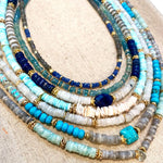 Maya Turquoise Labradorite Beaded Necklace