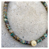 Flower Power African Turquoise Necklace