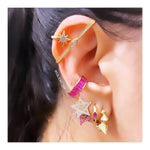Pave Barrette with Marquise Ear Cuff