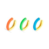 Half Enamel Cylinder Hoop Ear Cuff