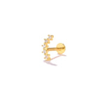 5 Stones Arch Threaded Piercing Earring