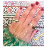 You & Me Stripes Enamel Adjustable Ring