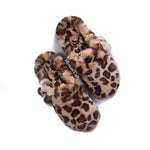 Vegan Beige Leopard Boston Slippers