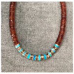 Roma Carnelian & Turquoise Beaded Necklace