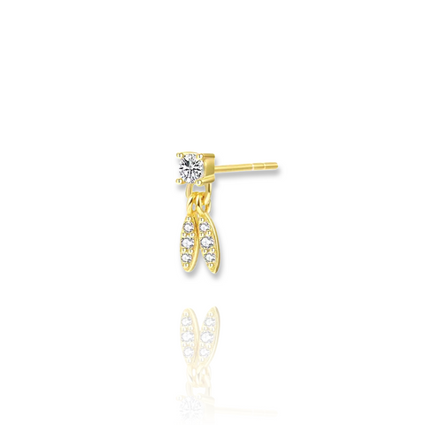 Dragonfly Pave Eye Stud Earring