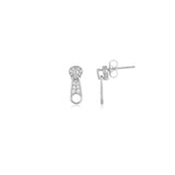 Pave Zipper Stud Earring