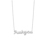 Collar con guión de Fuck You Pave