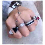 Baguette Chunky Adjustable Ring