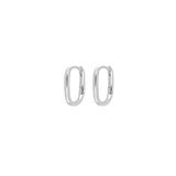 Small Glossy Oval Hoops