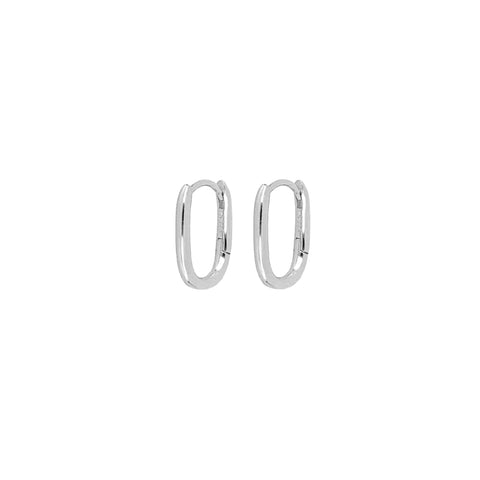 Small Glossy Oval Hoops