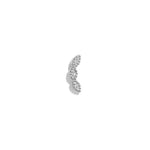 3 Ovals Braided Style Piercing Stud Earring