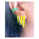 Half Enamel Cylinder Hoop Ear Cuff