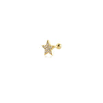 Pave Star Stud Piercing Earring