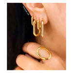 2.5 cm Oval Hoop Earrings