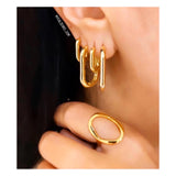 2.5 cm Oval Hoop Earrings