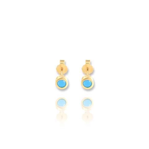 3mm Bezel Stud Earring