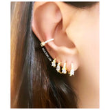 Pave Ear Cuff with Square Cz