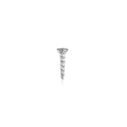 Small Pave Screw Stud Earring