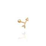 Small Pave Arrow Piercing Earring