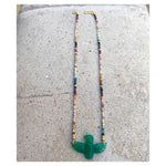 Green Onyx Baby Eagle Assorted Gems Beaded Necklace