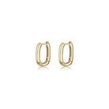 1 cm Oval Hoop Earrings