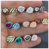 You & Me Stripes Enamel Adjustable Ring