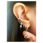 Pave Zipper Stud Earring