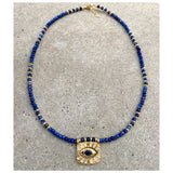 Dangling Square Lapis Necklace