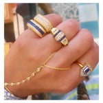 “V” Vintage Style Adjustable Ring