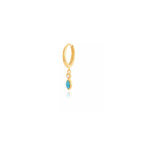 Dangling Turquoise Huggie