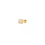 Scallop Square Stud Earring